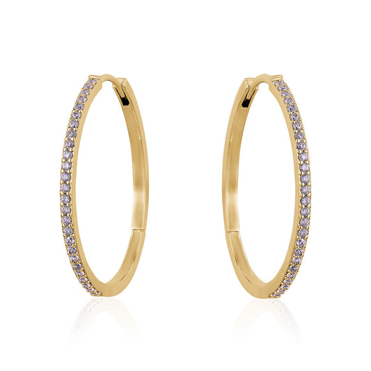 THINNEST PAVE HOOP Limlim fashion accessories