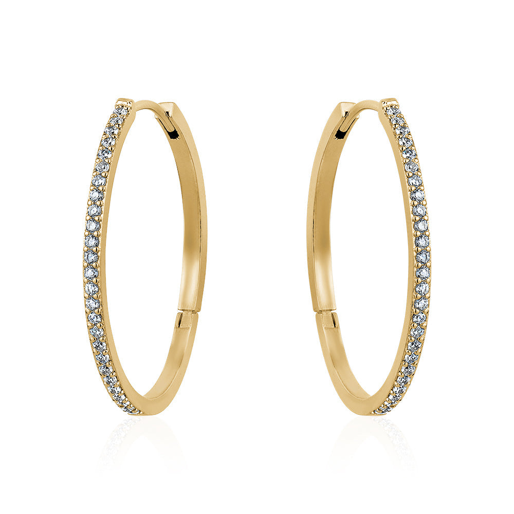 THINNEST PAVE HOOP Limlim fashion accessories