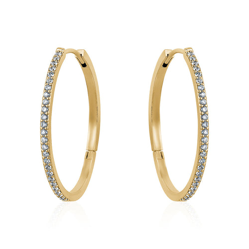 THINNEST PAVE HOOP Limlim fashion accessories