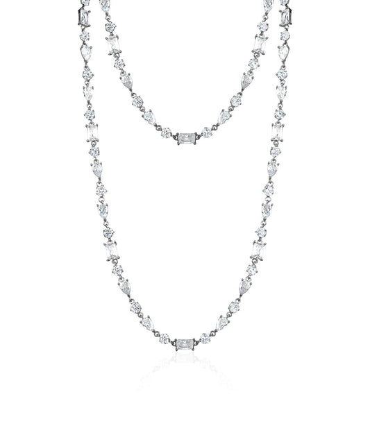 LUXE CRYSTAL SHAPES NECKLACE Limlim fashion accessories