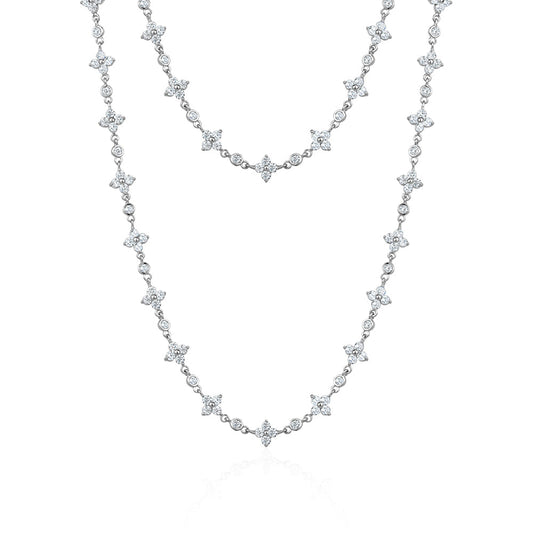 CLOVER DIAMOND SHAPE NECKLACE Limlim fashion accessories