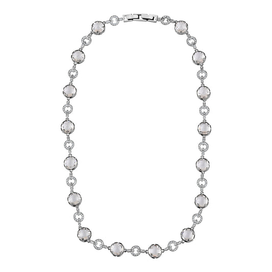 CLEAR FACET TENNIS NECKLACE