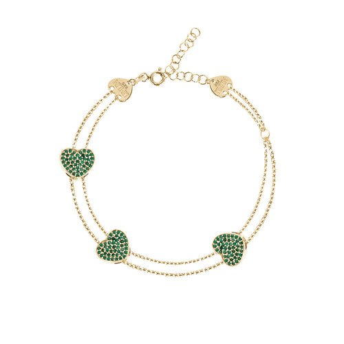 CANDY SIDE HEART THREE BRACELET Limlim fashion accessories