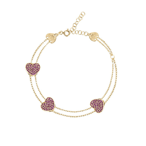 CANDY SIDE HEART THREE BRACELET Limlim fashion accessories