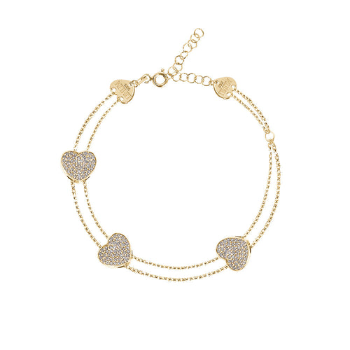 CANDY SIDE HEART THREE BRACELET Limlim fashion accessories