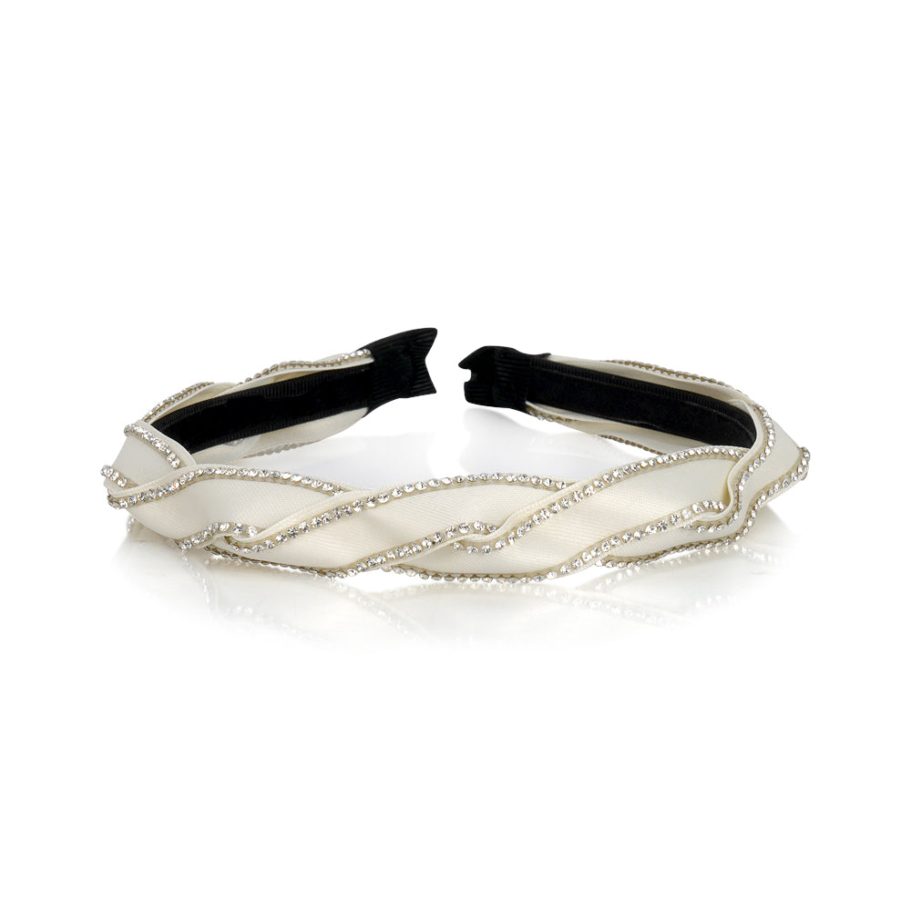 TWISTED SATIN CRYSTAL HAIRBAND Limlim fashion accessories