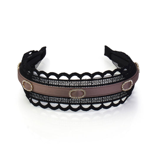 BLACK RIBBON HAIRBAND