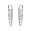 CRYSTAL BEZELCHAIN EARRINGS