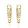 CRYSTAL BEZELCHAIN EARRINGS Limlim fashion accessories