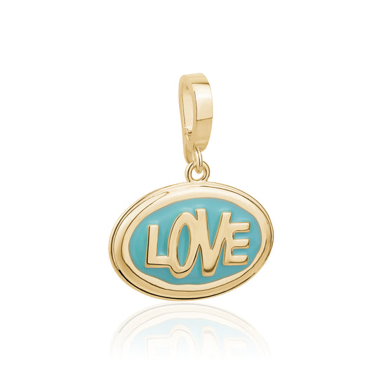 LOVE PLATE  CHARM
