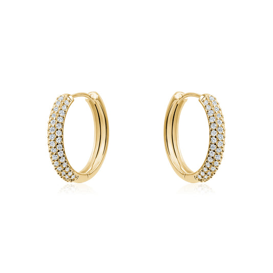 PAVE SMALL HOOPS
