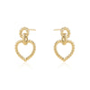 TWISTED WIRE HEART EARRINGS
