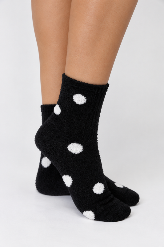 FUZZY POLKA CREW SOCKS
