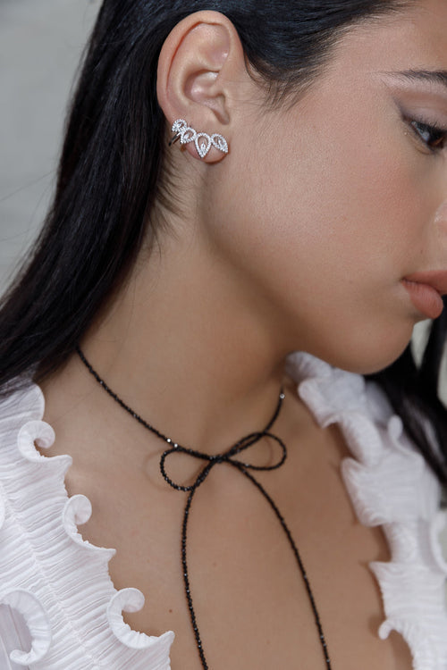 Pear shape crystal crawler Limlim fashion accessories