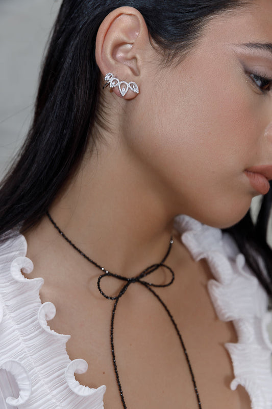 Pear shape crystal crawler Limlim fashion accessories