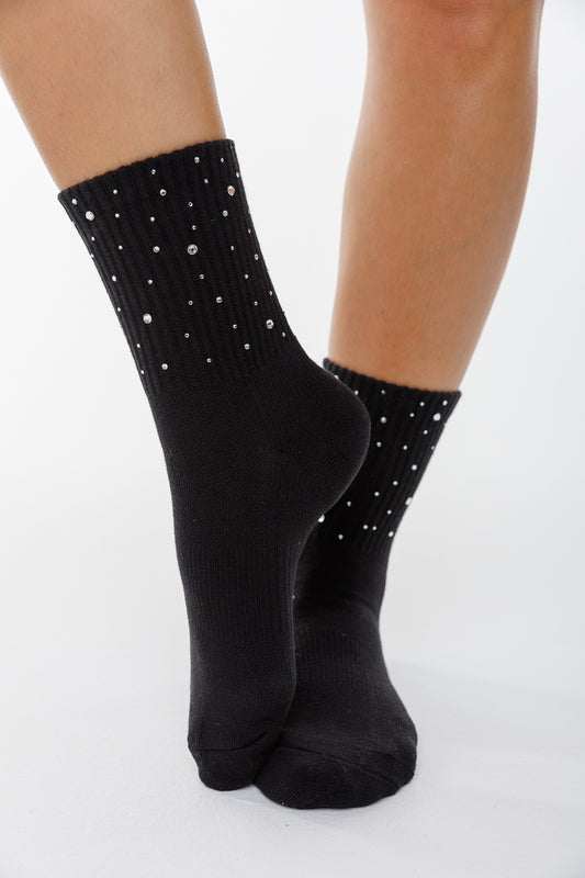 SHORT ALL CRYSTAL SOCKS