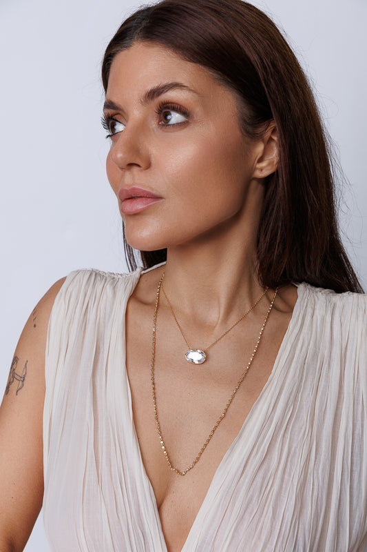 OVAL STATEMENT NECKLACE