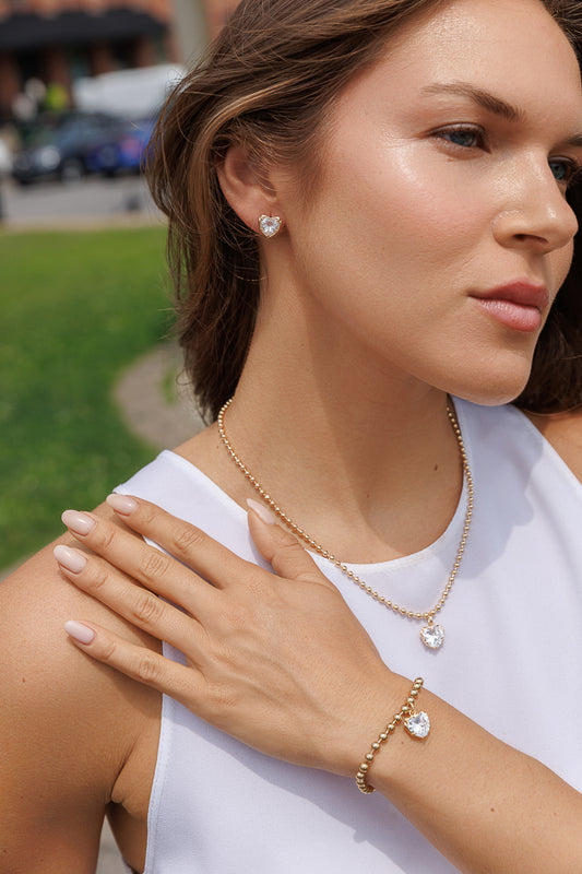 CRYSTAL HEART PENDANT NECKLACE