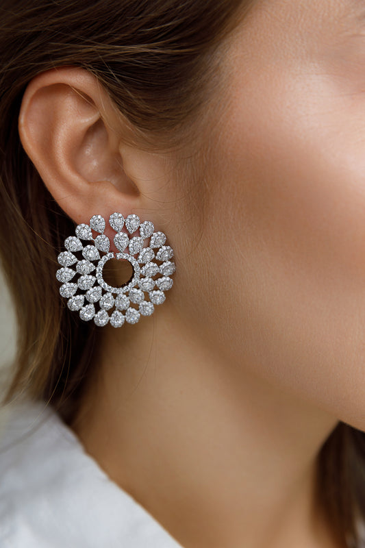 PEACOCK MOTIF EARRINGS