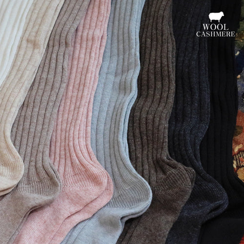 LONG CASHMERE BLEND SLOUCH SOCKS Limlim fashion accessories