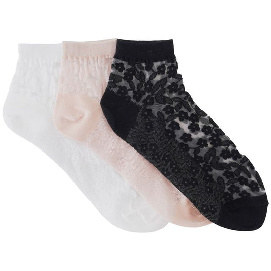 FLORAL MESH SOCKS