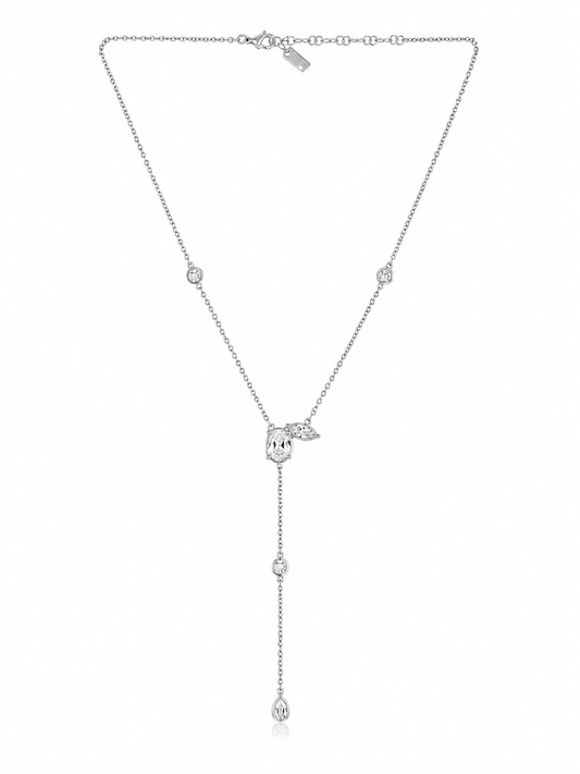 OVAL CRYSTAL LARIAT