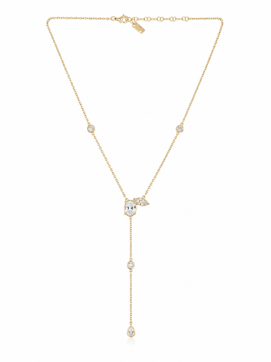 OVAL CRYSTAL LARIAT