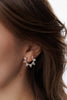 PEAR SHAPE CRYSTAL OPEN EARRINGS
