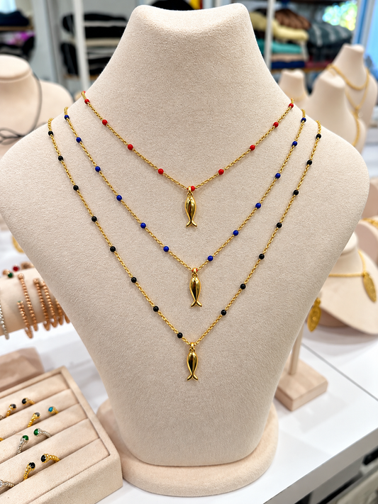 ROSARY FISH NECKLACE