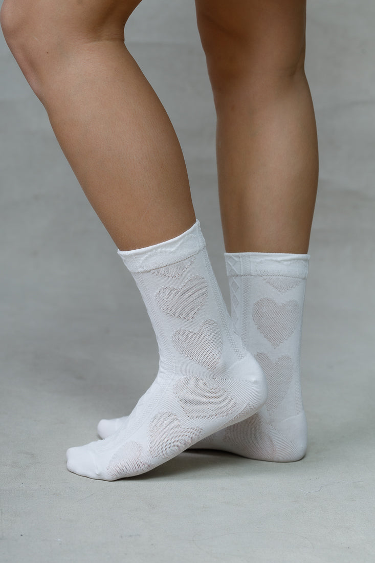 Heart embossed socks Limlim fashion accessories