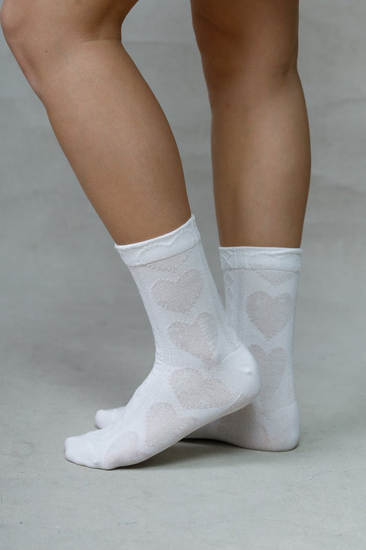 Heart embossed socks Limlim fashion accessories
