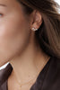THREE BEZEL EARRINGS