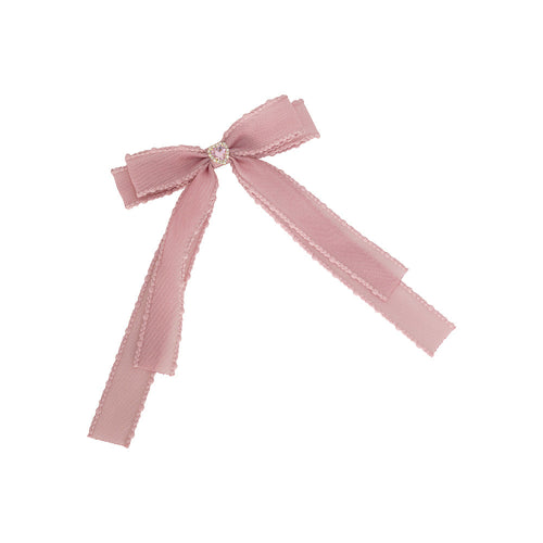 Layered heart mesh bow Limlim fashion accessories