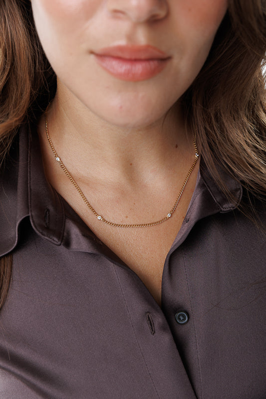 BEZEL GOURMETTE NECKLACE
