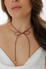 SIDE BOW LARIAT CRYSTAL