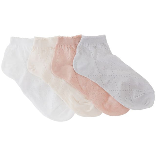 POINTELLE BOW SOCKS