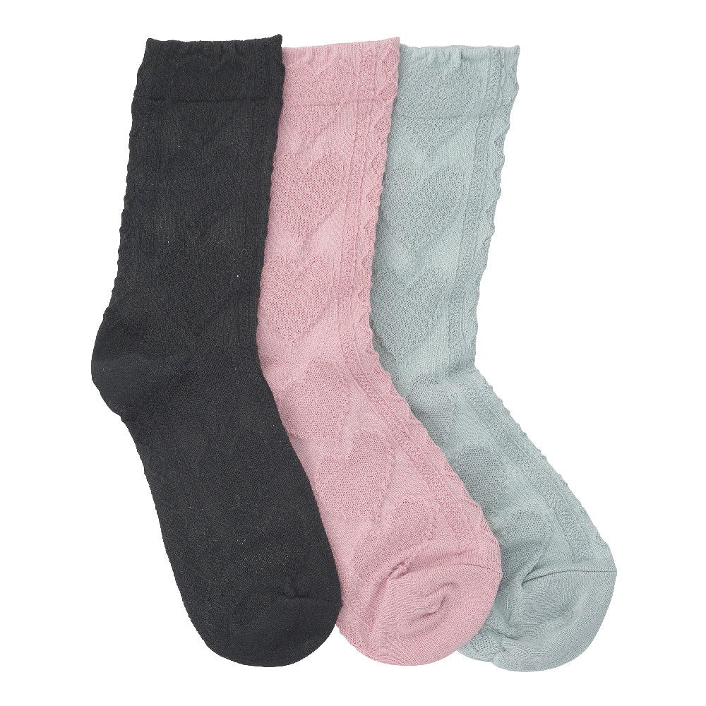Heart embossed socks Limlim fashion accessories