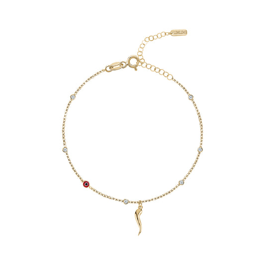 HORN EVIL EYE ANKLET