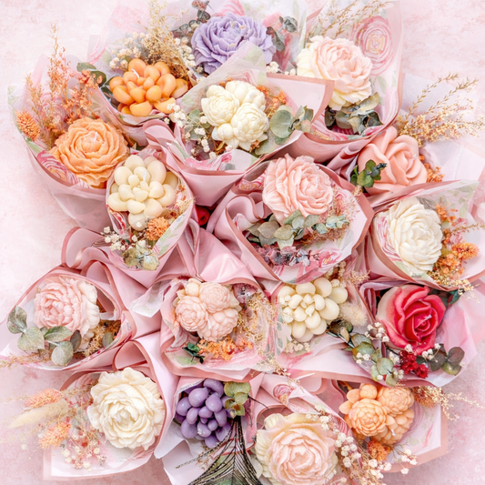 ROSES CANDLE BOUQUET (1 FLOWER BOUQUET)