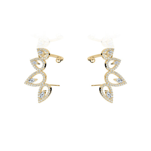 Pear shape crystal crawler Limlim fashion accessories