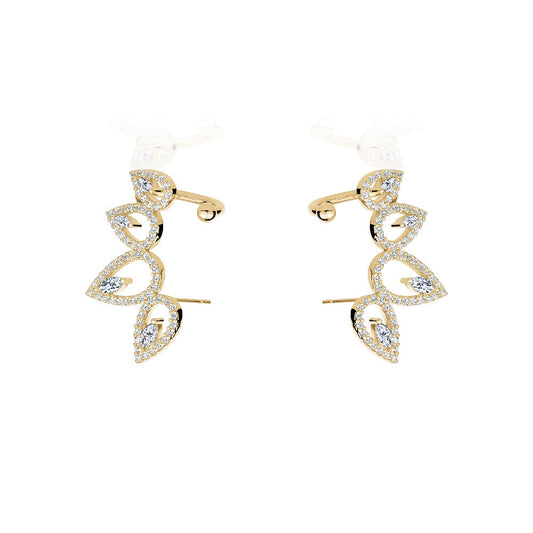 Pear shape crystal crawler Limlim fashion accessories