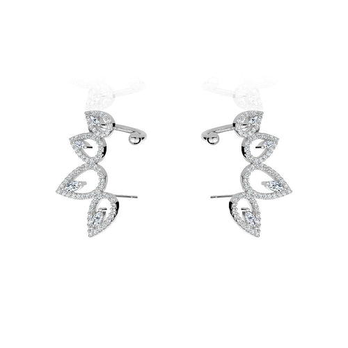 Pear shape crystal crawler Limlim fashion accessories