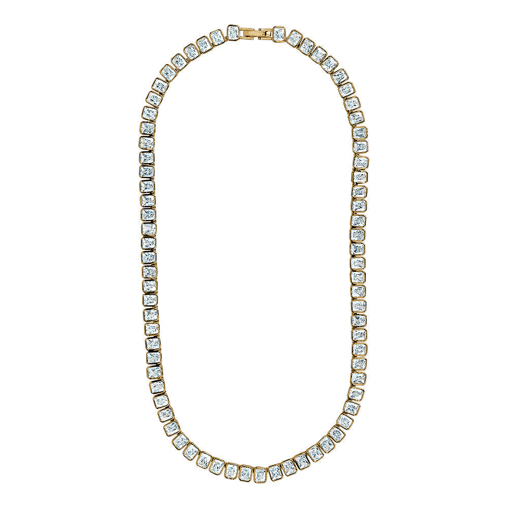 EMERALD CUT TENNIS NECKLACE Limlim fashion accessories