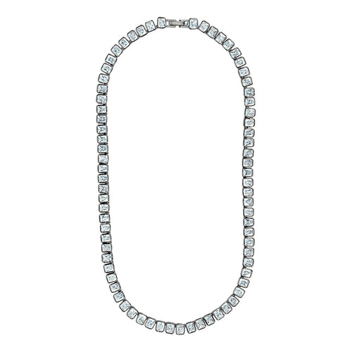 EMERALD CUT TENNIS NECKLACE Limlim fashion accessories