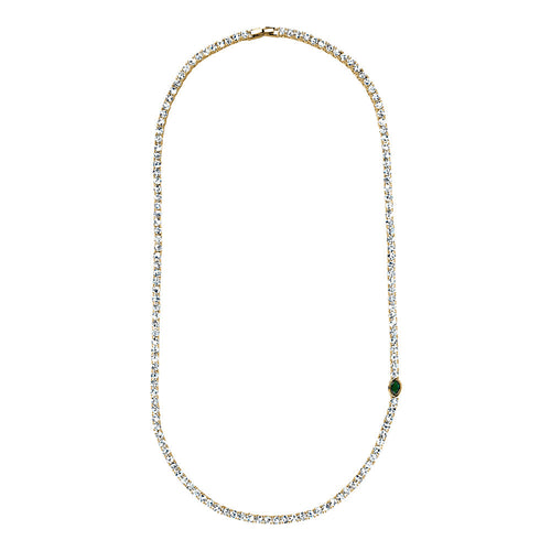 OVAL BEZEL TENNIS NECKLACE Limlim fashion accessories