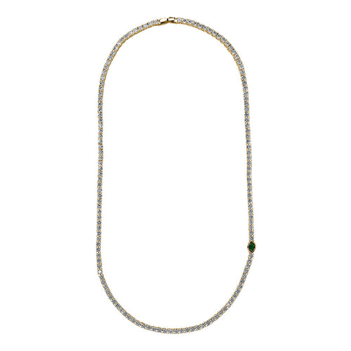 OVAL BEZEL TENNIS NECKLACE Limlim fashion accessories
