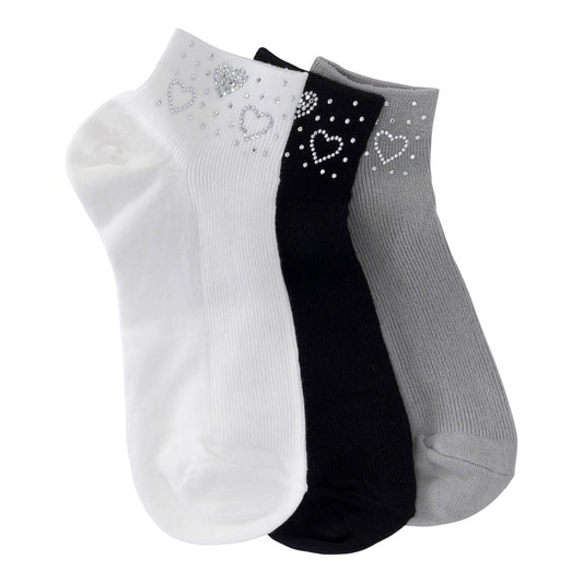 CRYSTAL OPEN HEART SOCKS