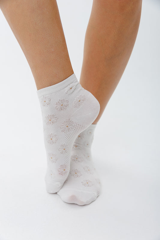 SHORT LIGHT FLORAL SOCKS