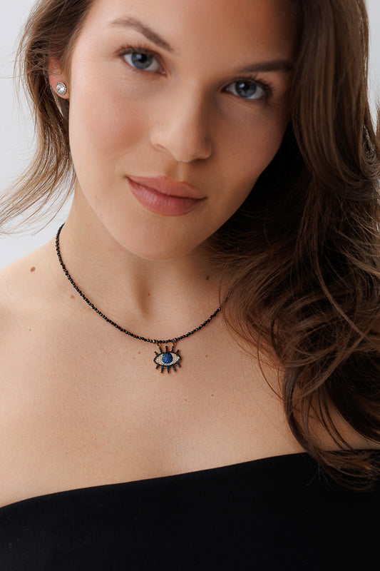 EVIL EYE BEADED NECKLACE