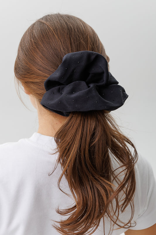 LARGE STUD SCRUNCHIE
